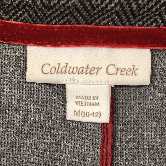 Coldwater Creek Herringbone Knit Vest M 10-12 Sleeveless Career Casual Gray - Picture 8 of 16
